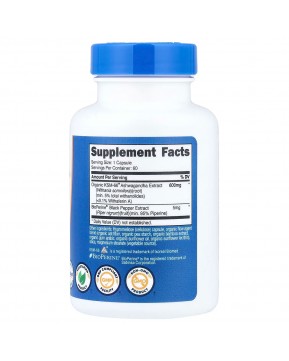 Nutricost, KSM-66®, экстракт корня ашваганды, 60 капсул