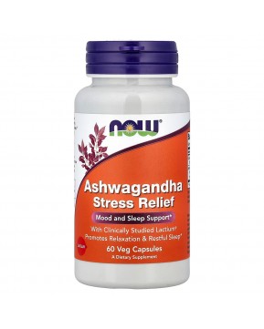 NOW Foods, Ashwagandha Stress Relief`` 60 растительных капсул
