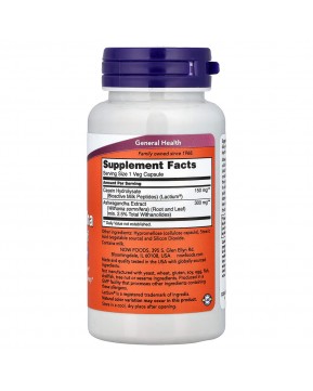 NOW Foods, Ashwagandha Stress Relief`` 60 растительных капсул