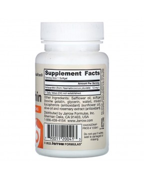 Jarrow Formulas, астаксантин, 12 мг, 30 капсул
