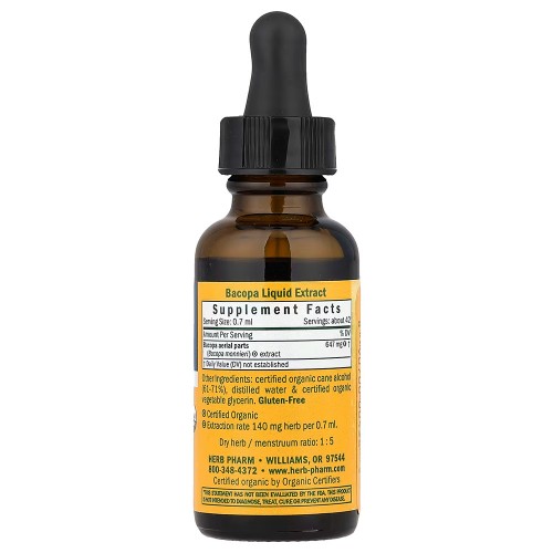 Herb Pharm, бакопа, 30 мл