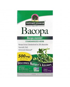 Nature's Answer, бакопа, 500 мг, 90 вегетарианских капсул