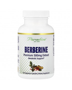 Paradise Herbs, берберин, 180 вегетарианских капсул Paradise Herbs, берберин, 180 вегетарианских капсул