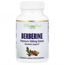 Paradise Herbs, берберин, 60 вегетарианских капсул