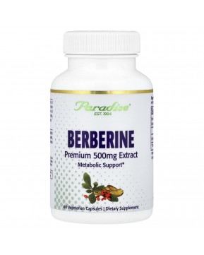 Paradise Herbs, берберин, 60 вегетарианских капсул