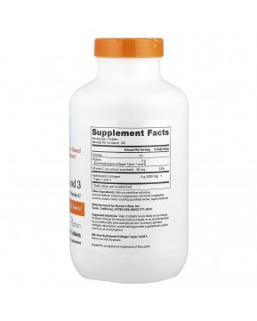 Doctor's Best, коллаген типа 1 и 3 с Peptan и витамином C, 1000 мг, 540 таблеток