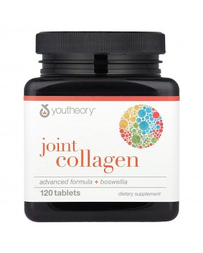 Youtheory, Joint Collagen, улучшенный состав с босвеллией, 120 таблеток