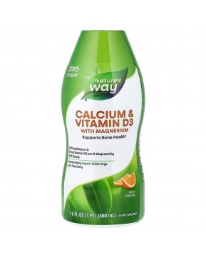 Nature's Way, кальций, витамин D3 и магний, цитрус, 480 мл (16 жидк. унций)