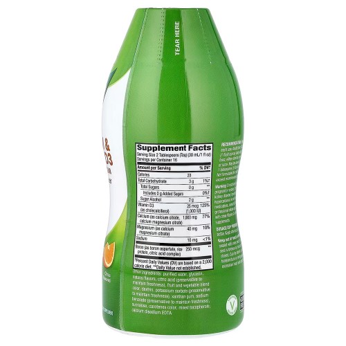 Nature's Way, кальций, витамин D3 и магний, цитрус, 480 мл (16 жидк. унций)