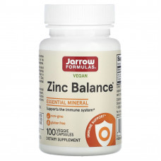 Jarrow Formulas, Zinc Balance, 100 вегетарианских капсул