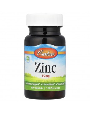 Carlson, цинк, 15 мг, 100 таблеток Carlson, цинк, 15 мг, 100 таблеток