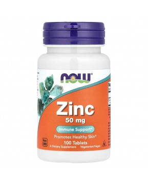 NOW Foods, цинк, 50 мг, 100 таблеток NOW Foods, цинк, 50 мг, 100 таблеток