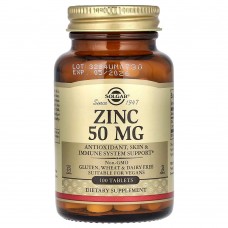 Solgar, цинк, 50 мг, 100 таблеток