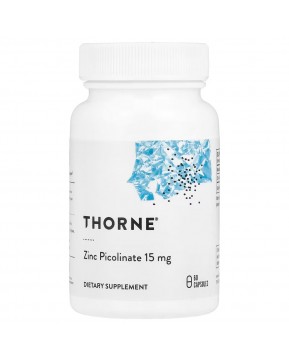 Thorne, пиколинат цинка, 15 мг, 60 капсул