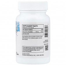 Thorne, пиколинат цинка, 30 мг, 60 капсул