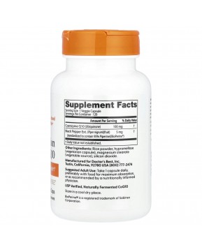 Doctor's Best, коэнзим Q10 с высокой степенью всасывания, с BioPerine, 100 мг, 120 вегетарианских капсул