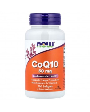 NOW Foods, коэнзим Q10 с селеном и витамином E, 100 капсул