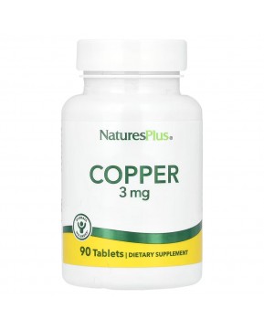 NaturesPlus, медь, 3 мг, 90 таблеток