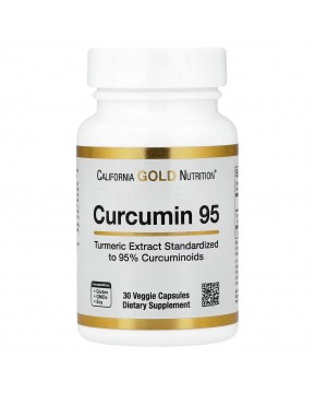 California Gold Nutrition, куркумин 95, 30 растительных капсул (500 мг в 1 капсуле)