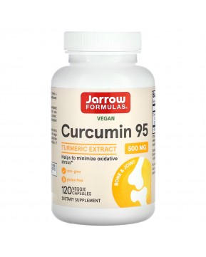 Jarrow Formulas, куркумин 95, экстракт куркумы, 500 мг, 120 растительных капсул