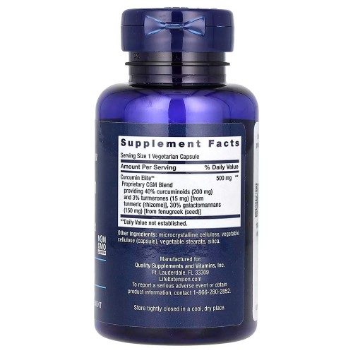 Life Extension, Curcumin Elite, экстракт куркумы, 60 растительных капсул