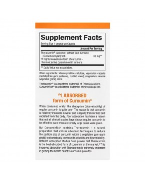 Natural Factors, CurcuminRich, Theracurmin, куркумин, 30 мг, 120 вегетарианских капсул