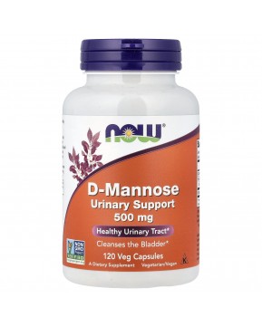 Now Foods, D-манноза, 500 мг, 120 вегетарианских капсул