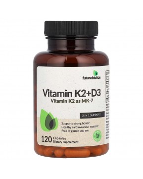 Futurebiotics, витамины K2 и D3, 120 капсул Futurebiotics, витамины K2 и D3, 120 капсул