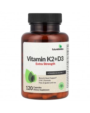 Futurebiotics, витамины K2 и D3, повышенная сила действия, 120 капсул Futurebiotics, витамины K2 и D3, повышенная сила действия, 120 капсул