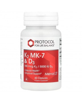 Protocol for Life Balance, K2, MK-7 и D3, 60 капсул