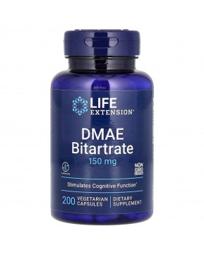 Life Extension, Битартрат ДМАЭ, 150 мг, 200 вегетарианских капсул