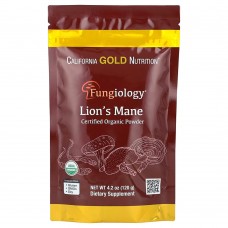 California Gold Nutrition, Fungiology®, порошок из сертифицированного органического ежовика гребенчатого, 120 г (4,2 унции)