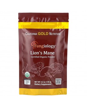 California Gold Nutrition, Fungiology®, порошок из сертифицированного органического ежовика гребенчатого, 120 г (4,2 унции)