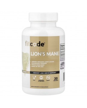 fitcode, ежовик гребенчатый, 60 вегетарианских капсул (500 мг в 1 капсуле)