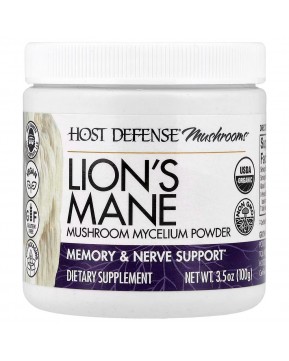 Host Defense, Host Defense® Mushrooms™, ежовик гребенчатый, порошок грибного мицелия, 100 г (3,5 унции)