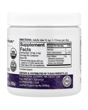 Host Defense, Host Defense® Mushrooms™, ежовик гребенчатый, порошок грибного мицелия, 100 г (3,5 унции)