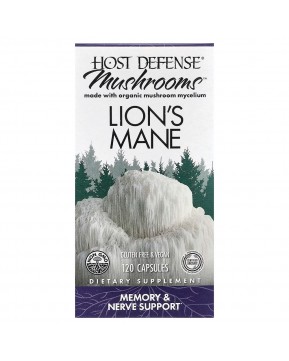 Host Defense, Mushrooms™, ежовик гребенчатый, 120 капсул (0,5 г в 1 капсуле)