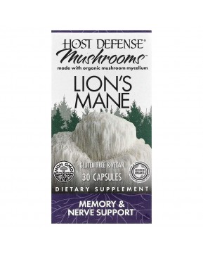 Host Defense, Mushrooms™, ежовик гребенчатый, 30 капсул (0,5 г в 1 капсуле) Host Defense, Mushrooms™, ежовик гребенчатый, 30 капсул (0,5 г в 1 капсуле)