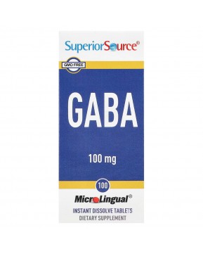 Superior Source, ГАМК, 100 мкг, 100 быстрорастворимых таблеток MicroLingual®