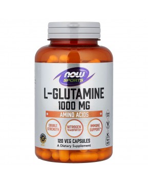 NOW Foods, Sports, L-глютамин, 1000 мг, 120 растительных капсул