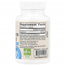 Jarrow Formulas, глутатион восстановленный, 500 мг, 60 вегетарианских капсул