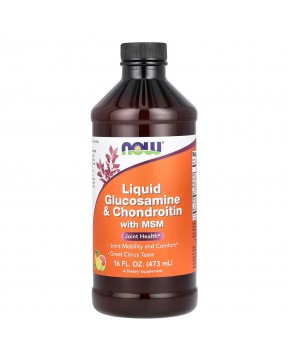NOW Foods, жидкая добавка с глюкозамином, хондроитином и МСМ, с цитрусовым вкусом, 473 мл