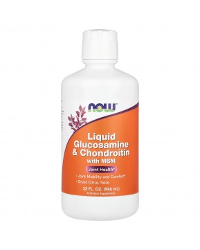 NOW Foods, Жидкий глюкозамин и хондроитин, с МСМ, цитрусовый вкус, 946 мл
