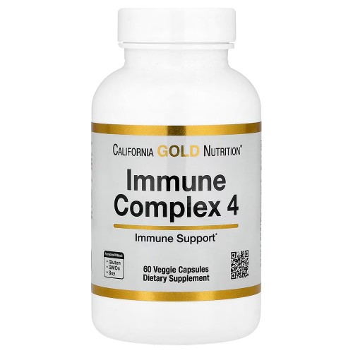 California Gold Nutrition, Immune Complex 4, комплекс для укрепления иммунитета, 60 растительных капсул