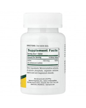 NaturesPlus, йод, 150 мкг, 100 таблеток