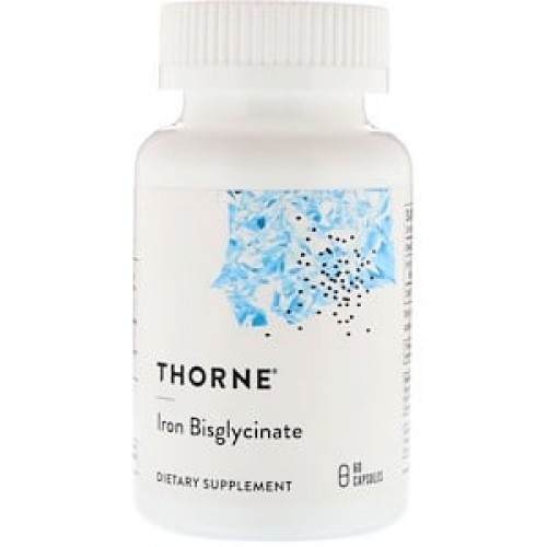 Thorne Research, бисглицинат железа, 60 капсул Thorne Research, бисглицинат железа, 60 капсул