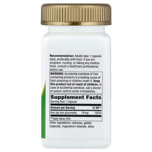 Nature's Way, Железо, 18 мг, 100 капсул