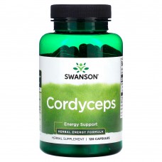 Swanson, кордицепс, 120 капсул (600 мг в 1 капсуле)