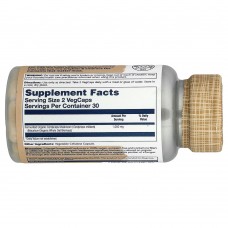 Solaray, кордицепс, ферментированные грибы, 60 растительных капсул (500 мг в 1 капсуле)