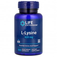 Life Extension, L-лизин, 620 мг, 100 растительных капсул